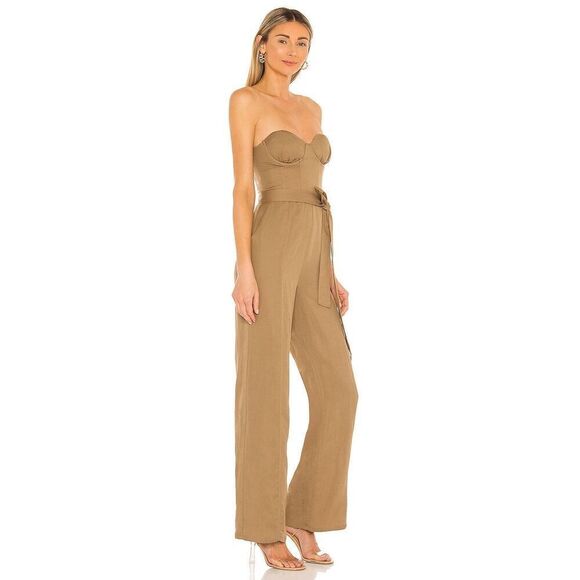 Lovers + Friends STEPH JUMPSUIT sz S Date night, neutral, bustier, resort, Revol - Picture 2 of 10
